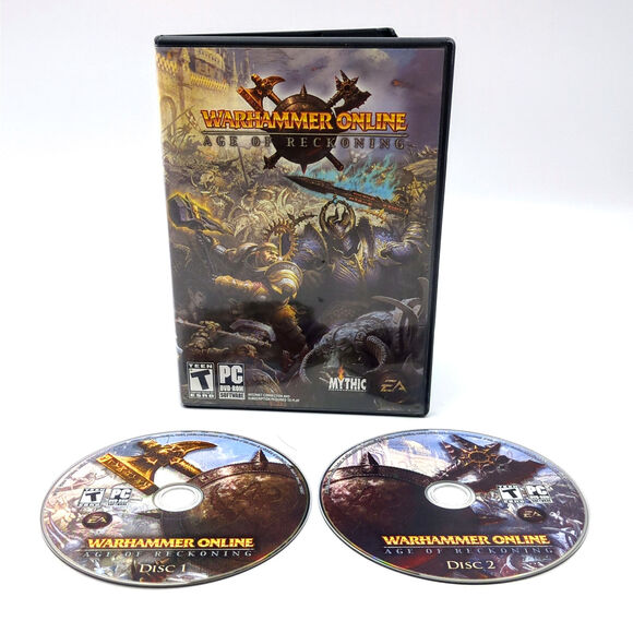 Warhammer Online Age of Reckoning ( 2008 PC Game ) 2 DVD-ROM's teens adults EA - Picture 1 of 3